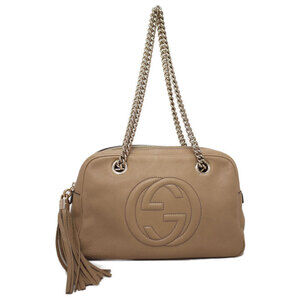 Gucci Soho Leather Double Chain Shoulder Bag
